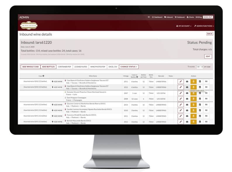 Wine Keep | Warehouse management