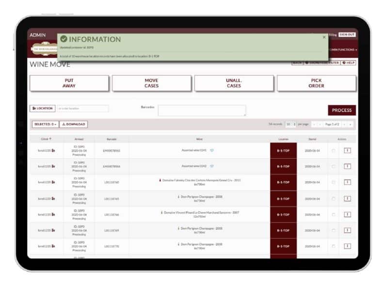 Wine Keep | Warehouse management