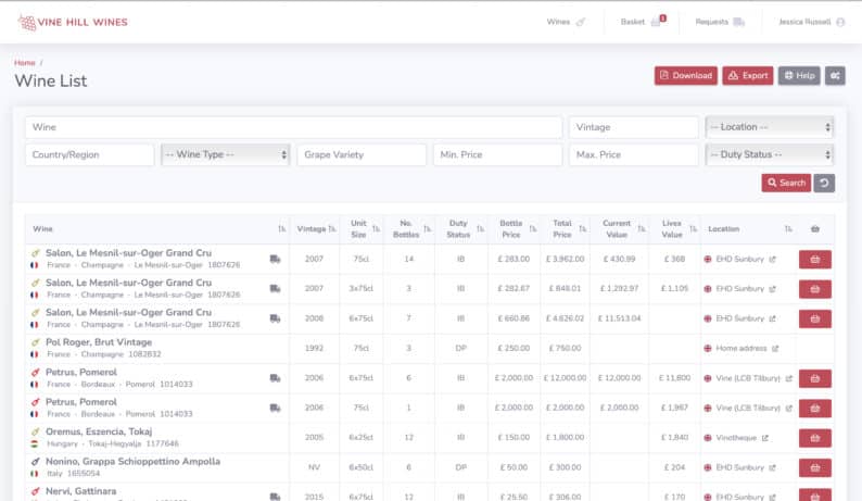 Wine storage inventorying | Wine Hub | Wine business management software | Wine software | Wine Inventory Management Software | Wine eCommerce