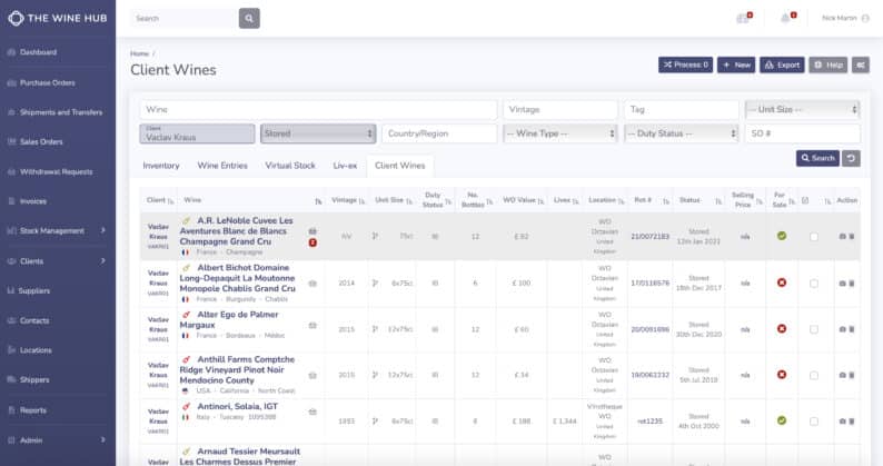 Wine storage inventorying | Wine Hub | Wine business management software | Wine software | Wine Inventory Management Software | Wine eCommerce